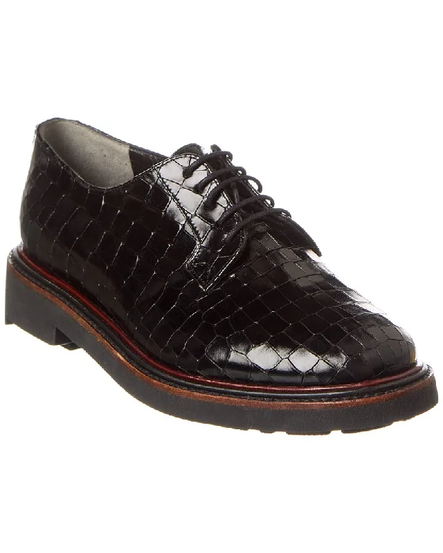 Clergerie Jonko Croc-Embossed Leather Derby