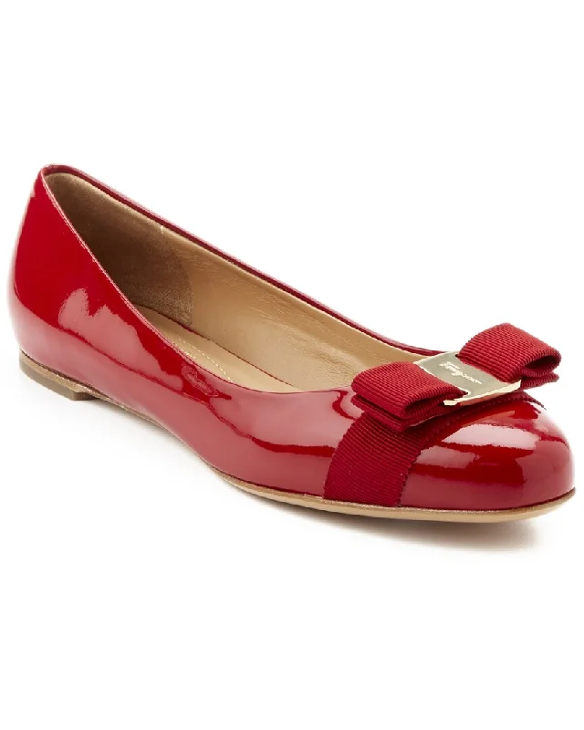 Ferragamo Varina Patent Ballet Flat