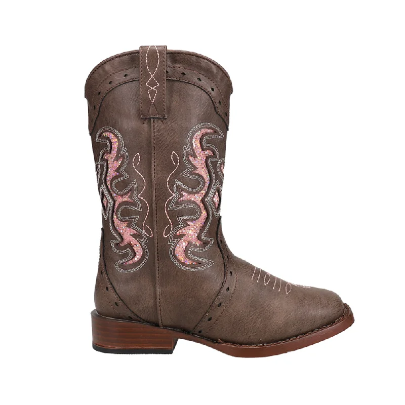 Lexi Rhinestone Square Toe Cowboy Boots (Little Kid-Big Kid)