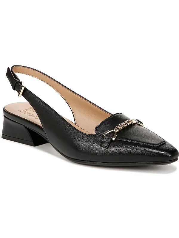 Lindsey Womens Leather Slingbacks