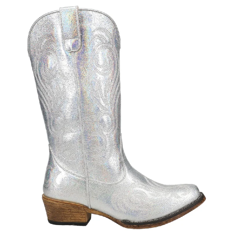 Riley Metallic Snip Toe Cowboy Boots