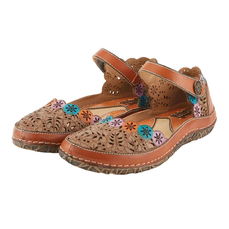 Women's Kysandra-Fleur Mary Jane Shoes In Tan Multi