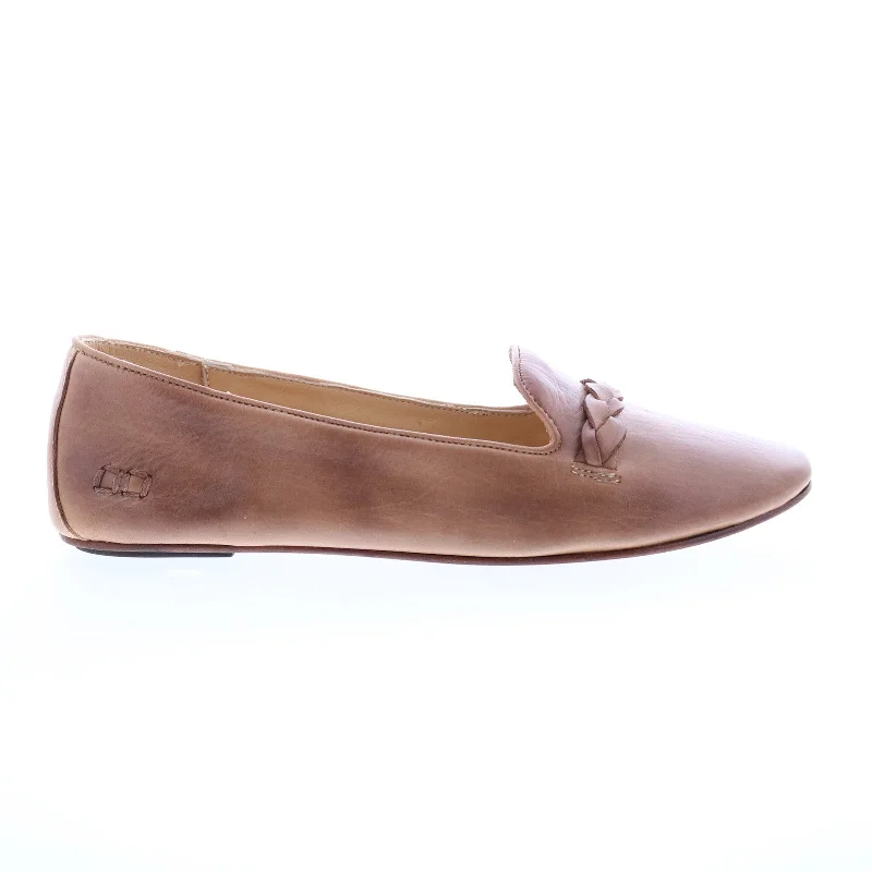 Bed Stu Leighton F301611 Womens Brown Leather Slip On Ballet Flats Shoes