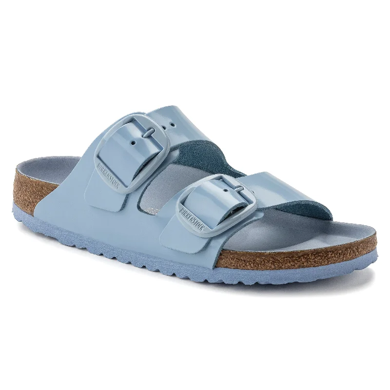 Birkenstock Arizona Big Buckle high shine dusty blue leather