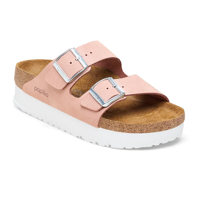 Birkenstock Arizona Chunky Slide Sandal (Women) - Soft Pink Nubuck