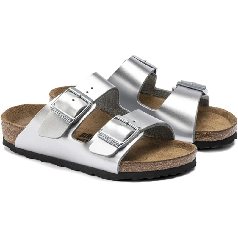 Birkenstock Arizona Kids BF Electric Metallic Silver Sandals