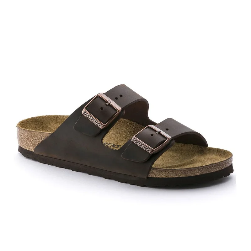 Birkenstock Arizona Narrow Slide Sandal (Unisex) - Habana Oiled Leather