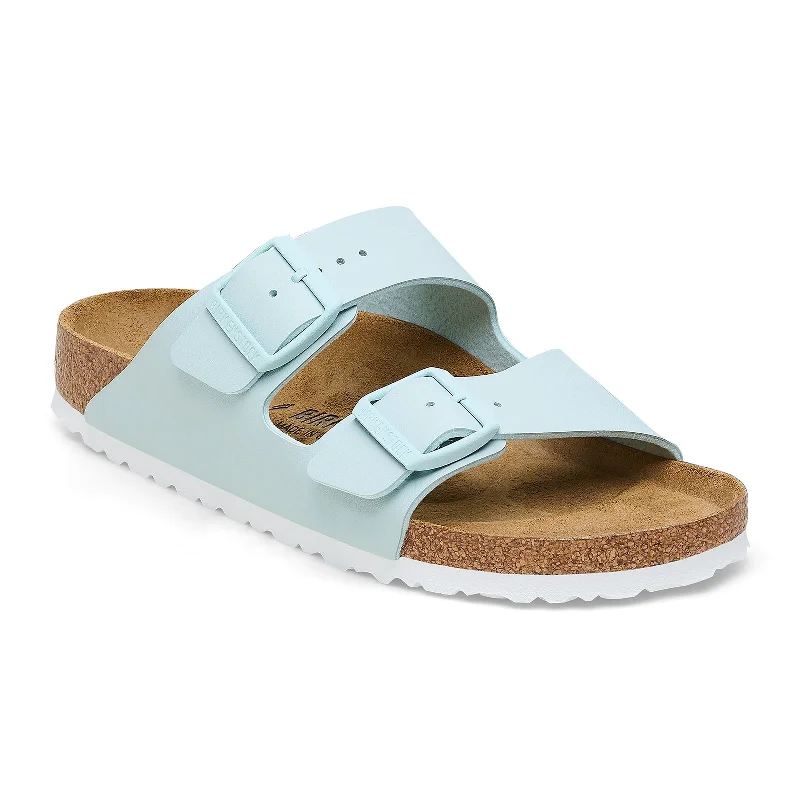 Birkenstock Arizona Narrow Slide Sandal (Women) - Surf Green Birko-Flor