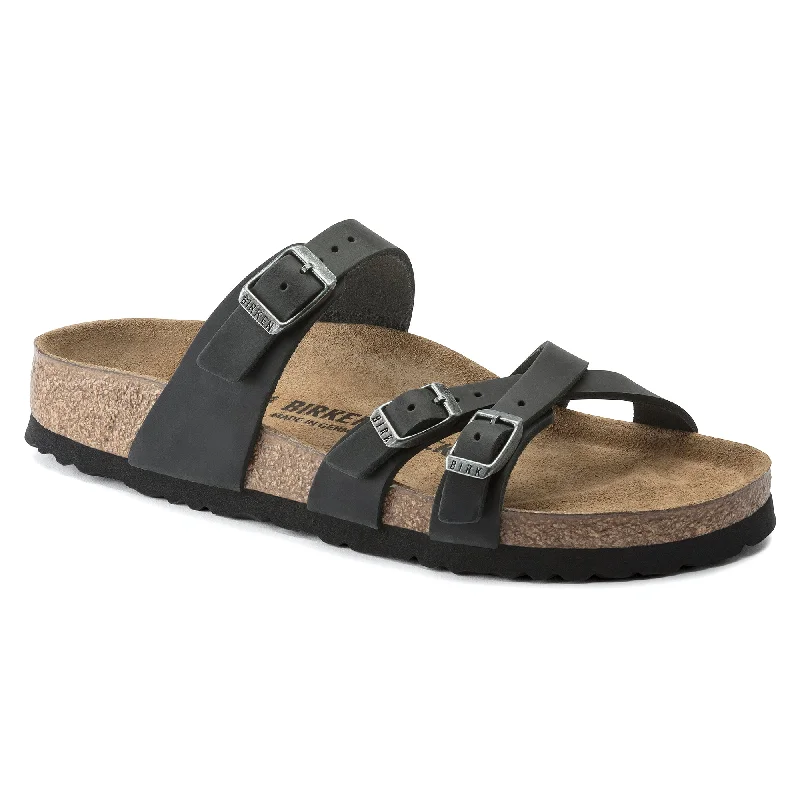 Birkenstock Franca black oiled leather