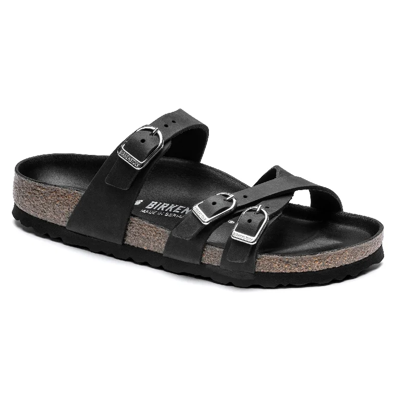 Birkenstock Franca Hex black oiled leather