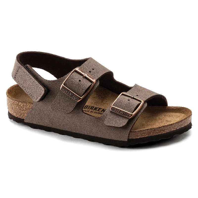 Birkenstock Kids Milano Hook & Loop mocha Birkibuc