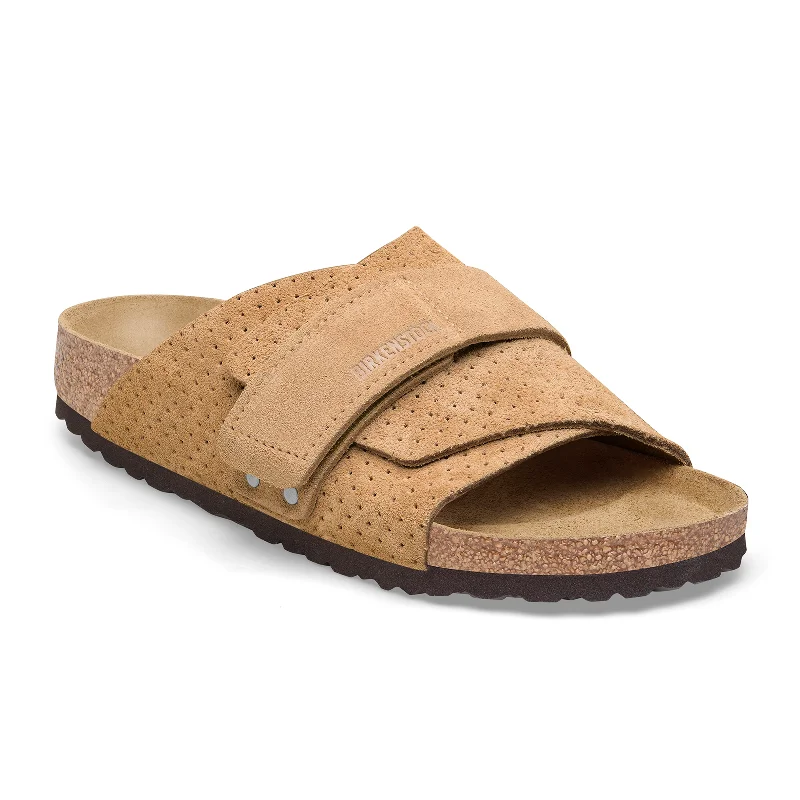 Birkenstock Kyoto Slide Sandal (Women) - Dotted New Beige Suede