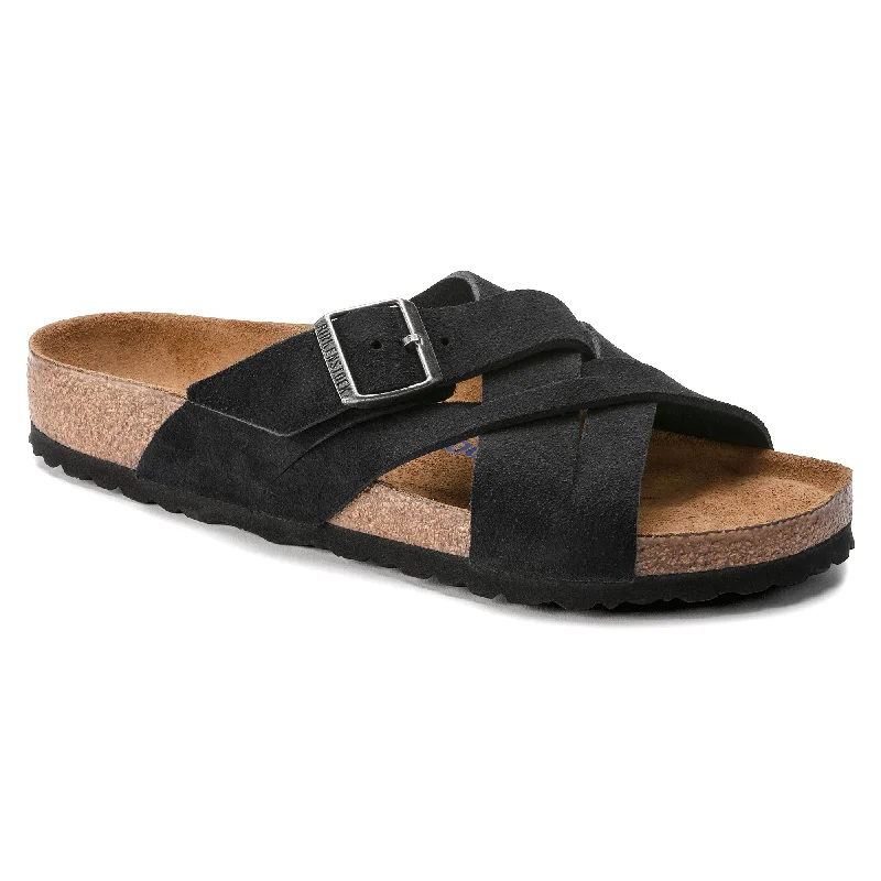 Birkenstock Lugano Soft Footbed midnight suede