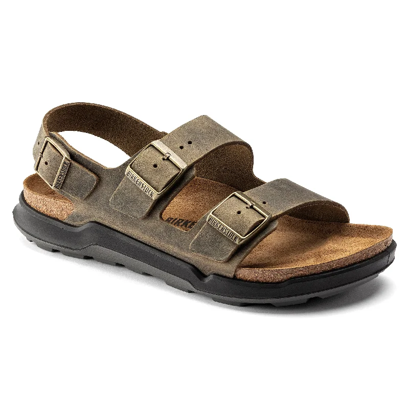 Birkenstock Men's Milano Rugged faded khaki oiled leather