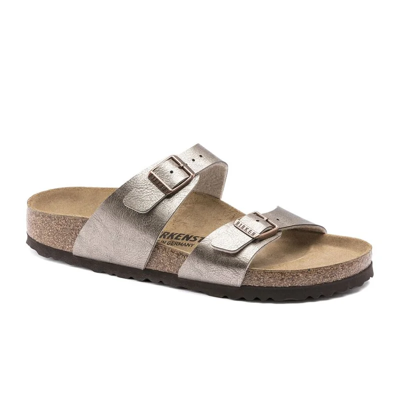 Birkenstock Sydney Narrow Slide Sandal (Women) - Graceful Taupe Birko-Flor