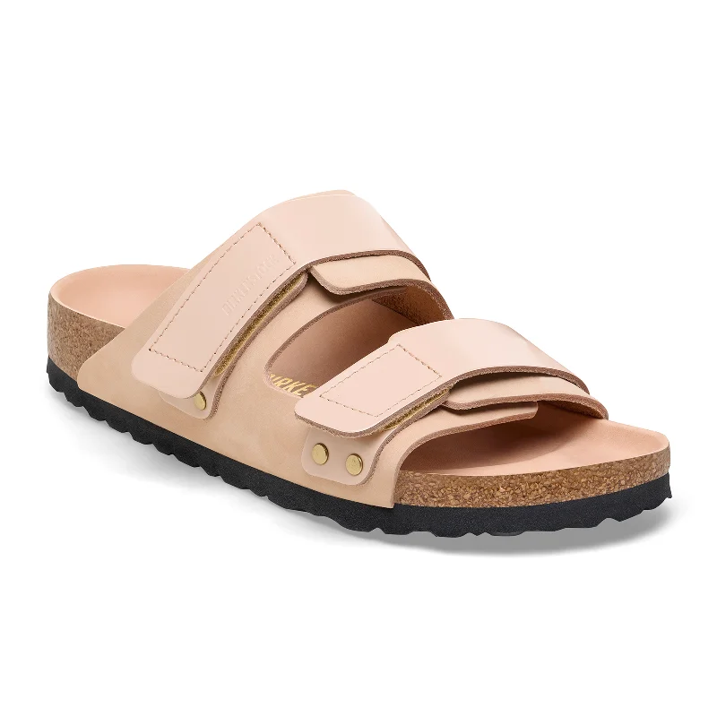 Birkenstock Uji Hex Slide Sandal (Women) - High Shine New Beige Nubuck