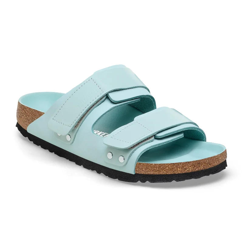 Birkenstock Uji Hex Slide Sandal (Women) - High Shine Surf Green Nubuck