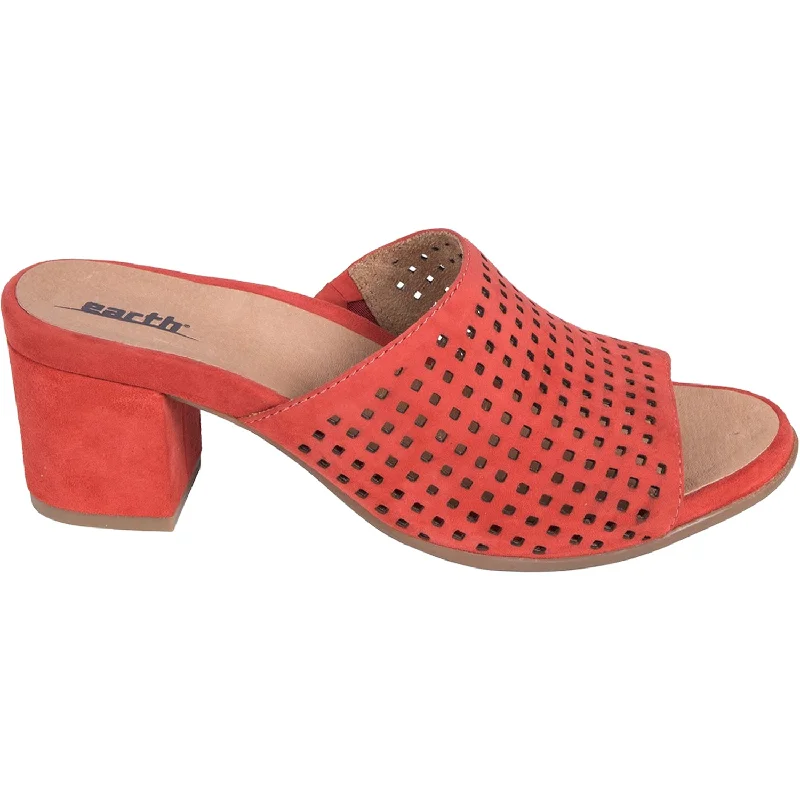 Women's Earth Ibiza Bright Coral Suede