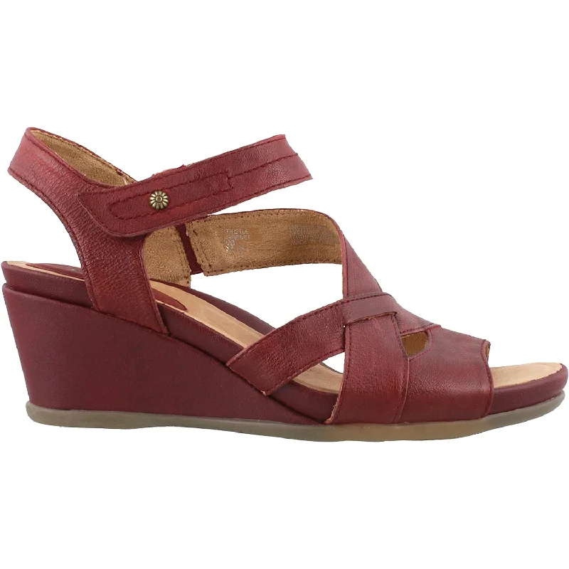 Women's Earth Thistle Garnet Leather