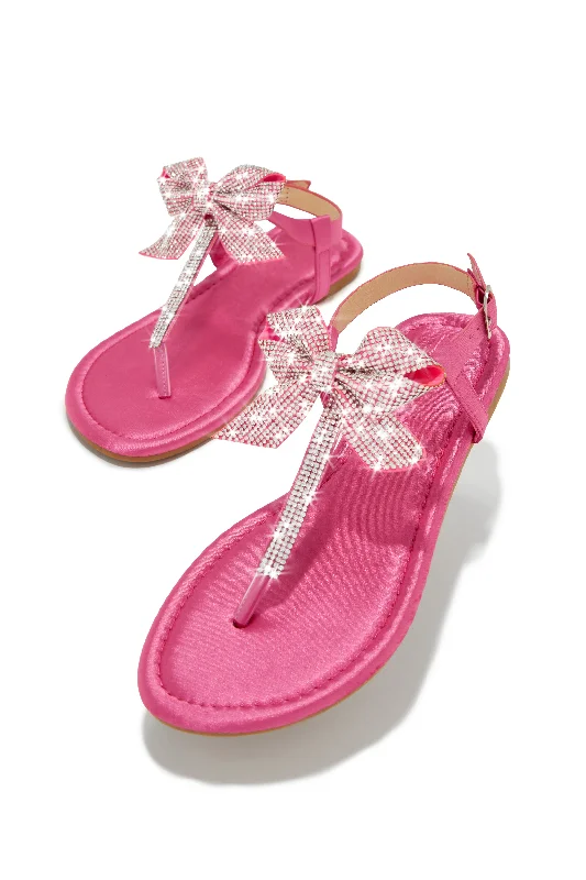 Luxe Sunsets Embellished Thong Strap Sandals - Pink