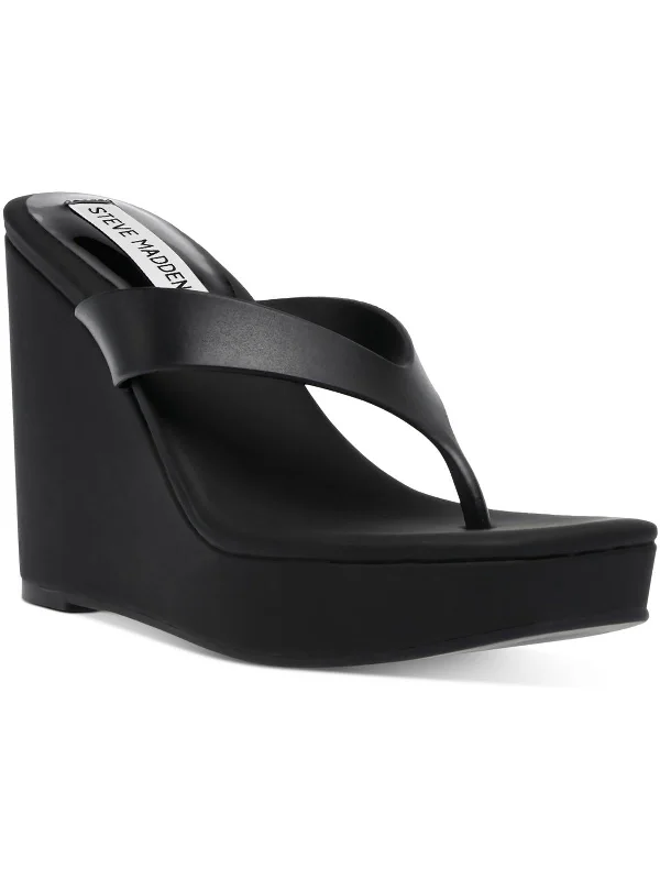 Refined Womens Open Toe Slip On Wedge Sandals