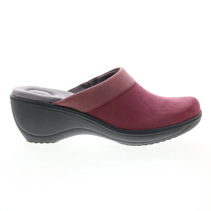 Softwalk Murietta S6015-648 Womens Burgundy Narrow Clog Sandals Shoes