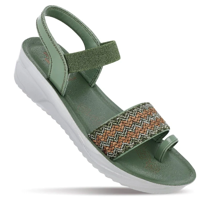 Blue Tyga Womens Solid Thong Sandals  - BT2724 Green