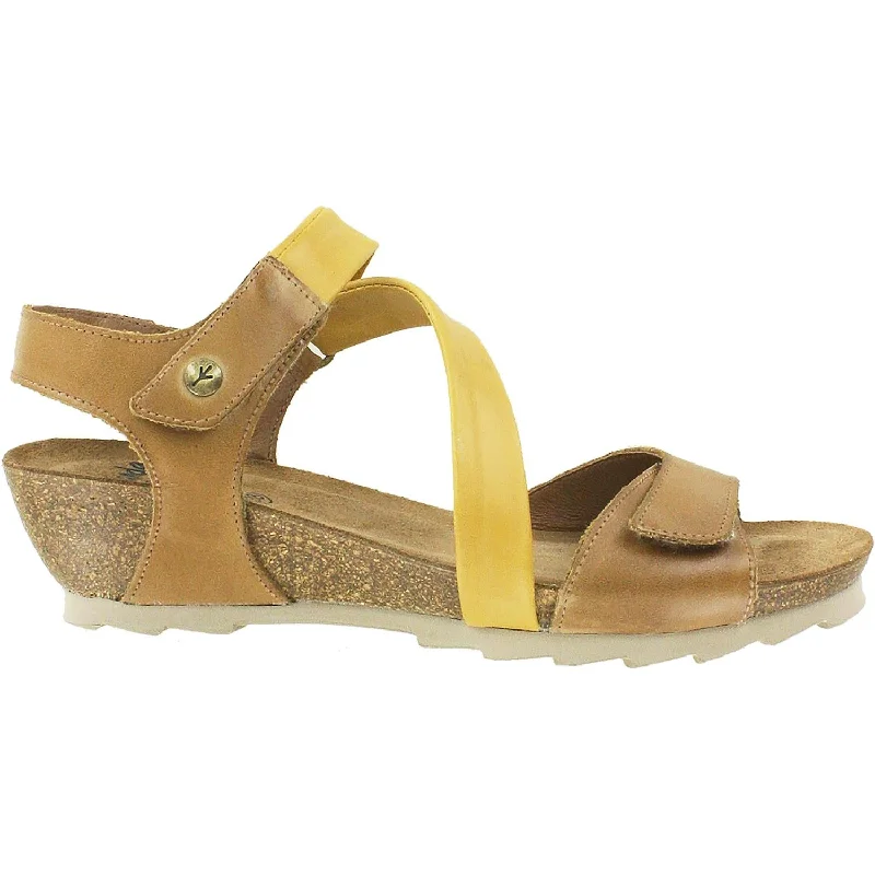 Women's Wanda Panda Bilma 2 Cuero Tan/Mustard Leather