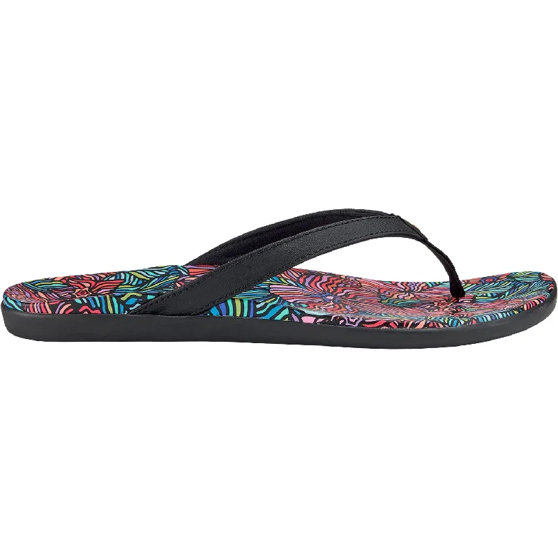 Women's OluKai Ho'opio Hau Onyx/Hau Synthetic