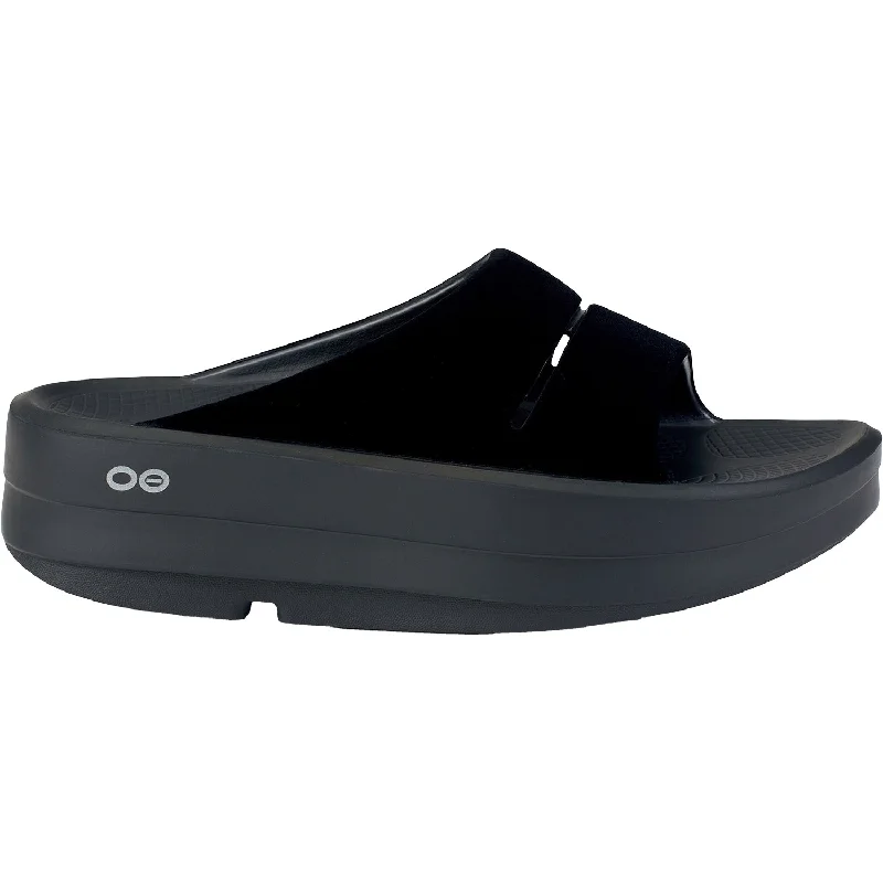 Women's OOFOs OOMega OOahh Limited Posh Black Synthetic