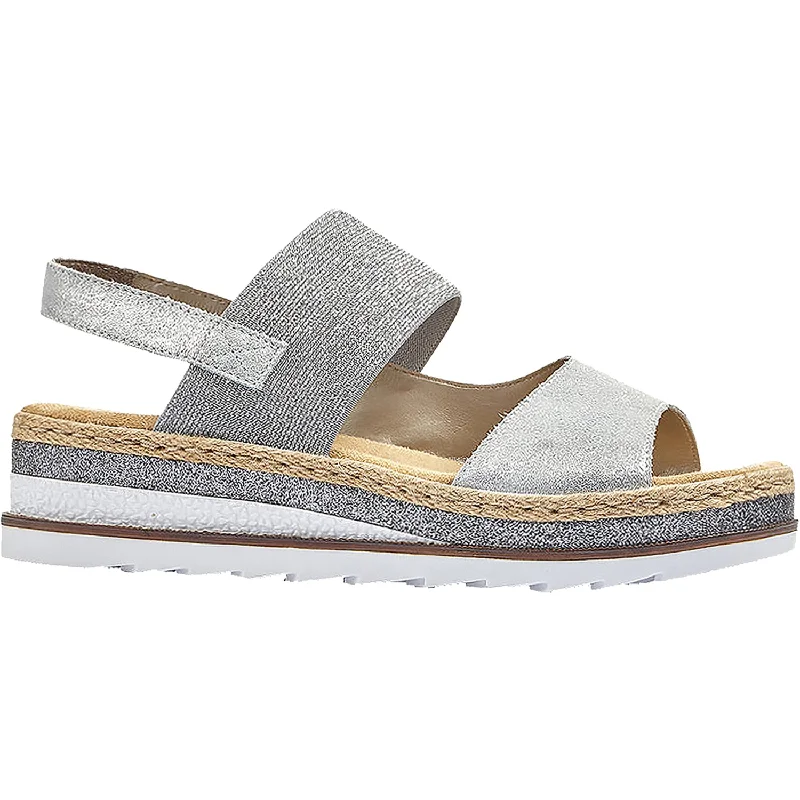 Women's Rieker V7982-90 Regina 82 Silver Suede