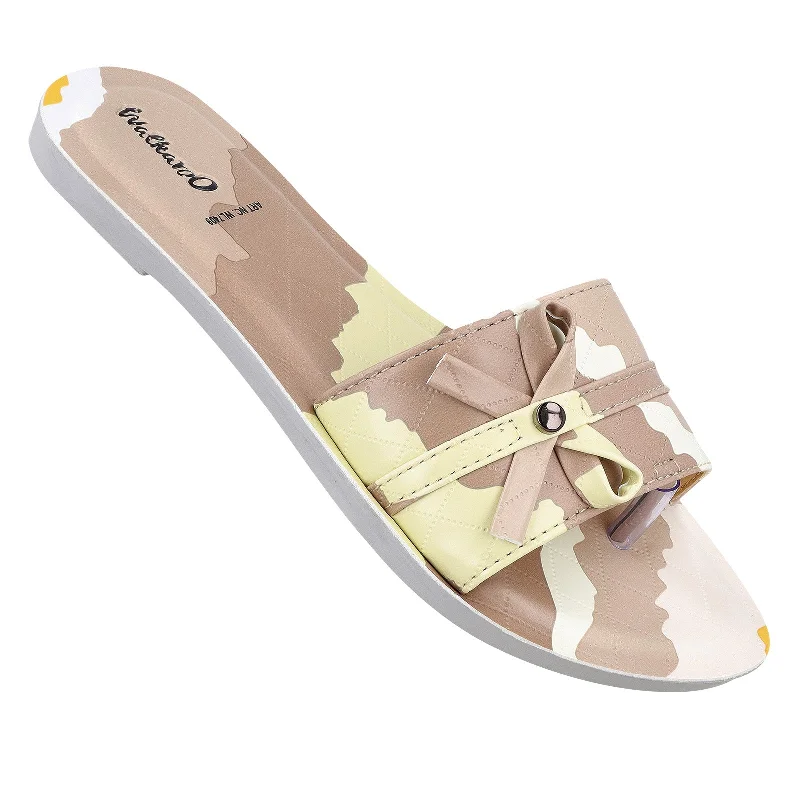 Women's Slide Sandals  - WL7409 Cream