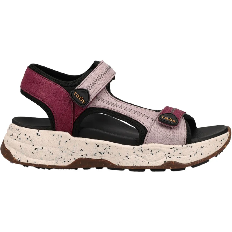 Women's Taos Super Slide Plum Embossed Leather/Nylon