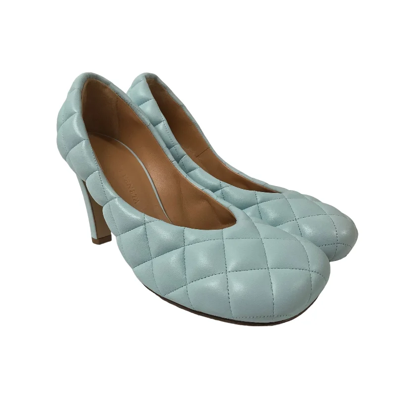 BOTTEGA VENETA/Heels/EU 36/Leather/BLU/CROSS WEAVE