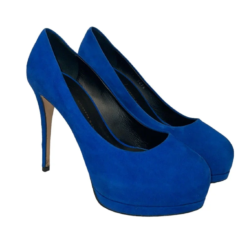 GIUSEPPE ZANOTTI DESIGN/Heels/EU 38/Suede/BLU/