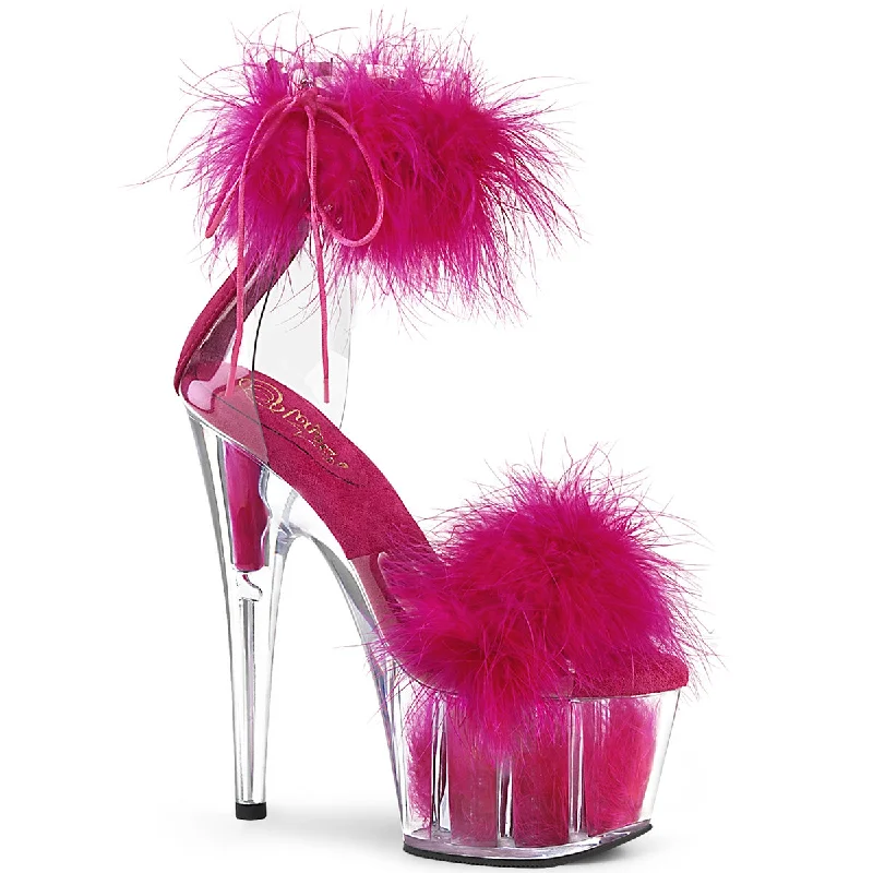 Clear-Hot Pink Fur/Hot Pink Fur