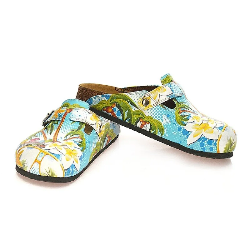 Blue & Yellow Tropical Clogs WCAL337