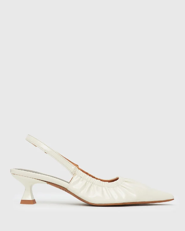 DIVINE Ruched Slingback Pumps