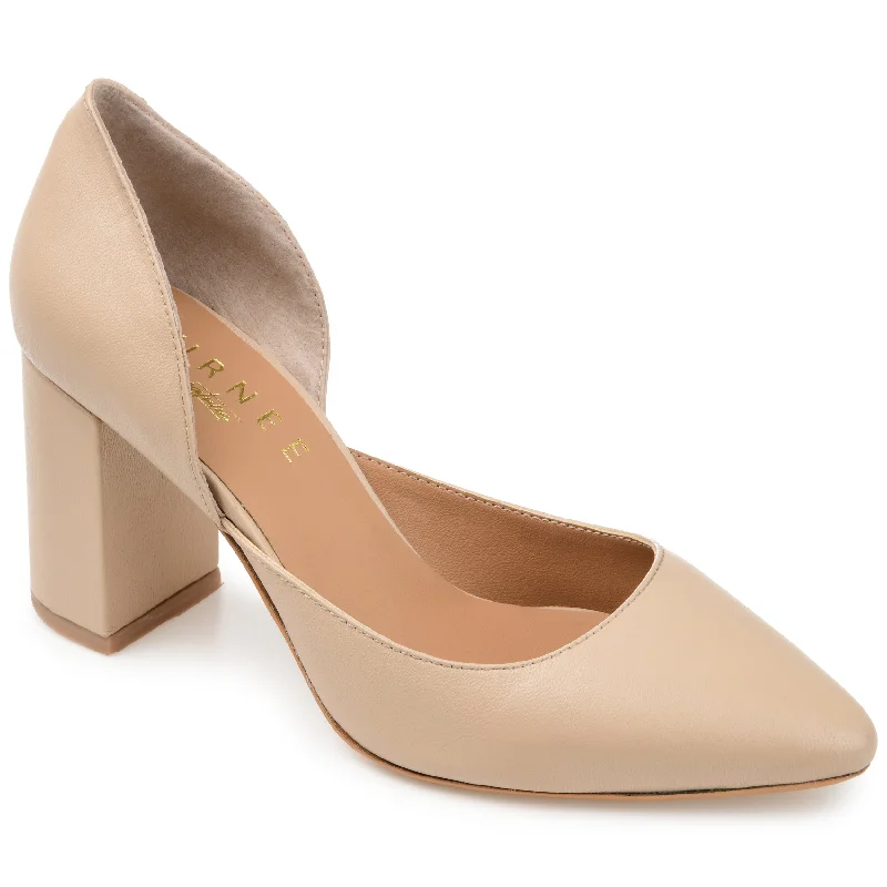 Journee Signature Women's Genuine Leather Jillian Pump