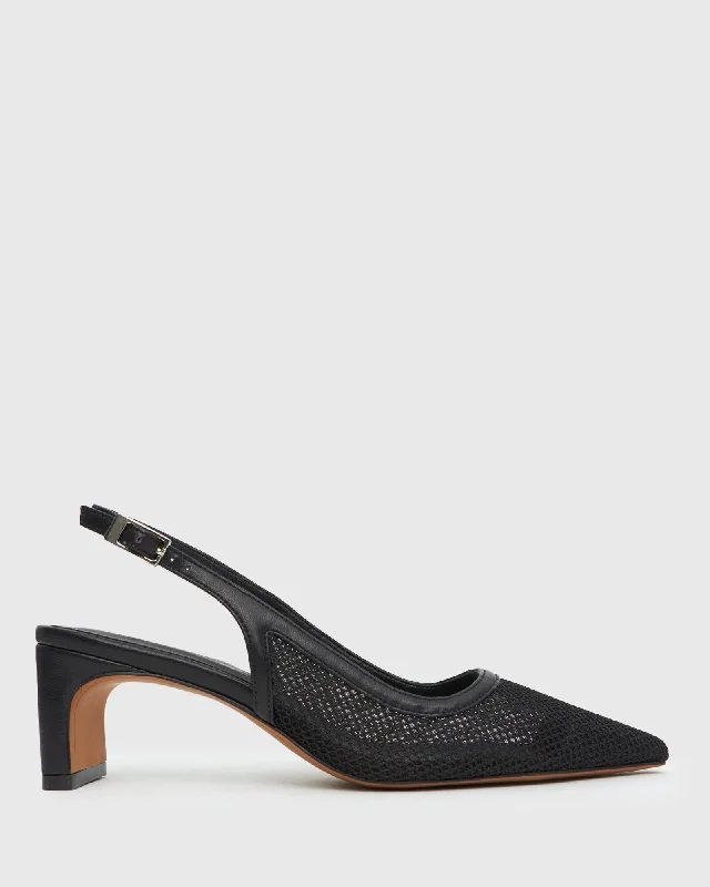 VIX Mesh Slingback Pumps